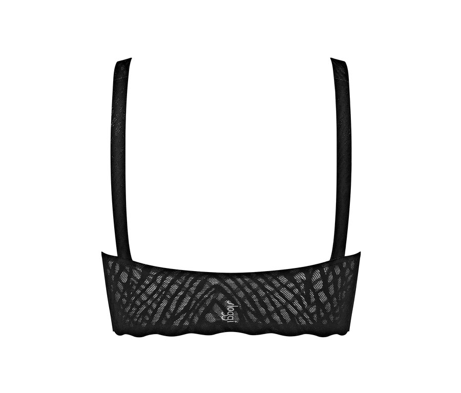 Detailansicht des schwarzen Sloggi ZERO Feel Bliss Tops.