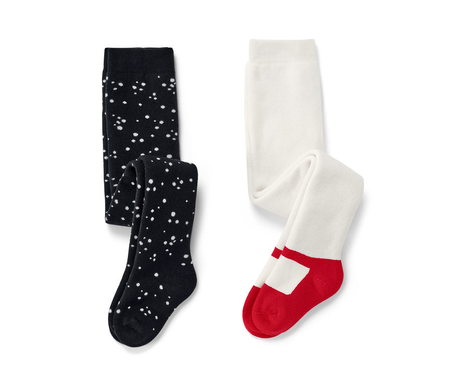 Zwei Kinder- und Baby-Thermostrumpfhosen, Ballerina.
