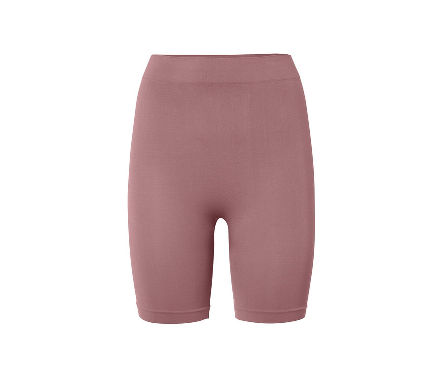 Nahtlose, kurze, braune Hose.