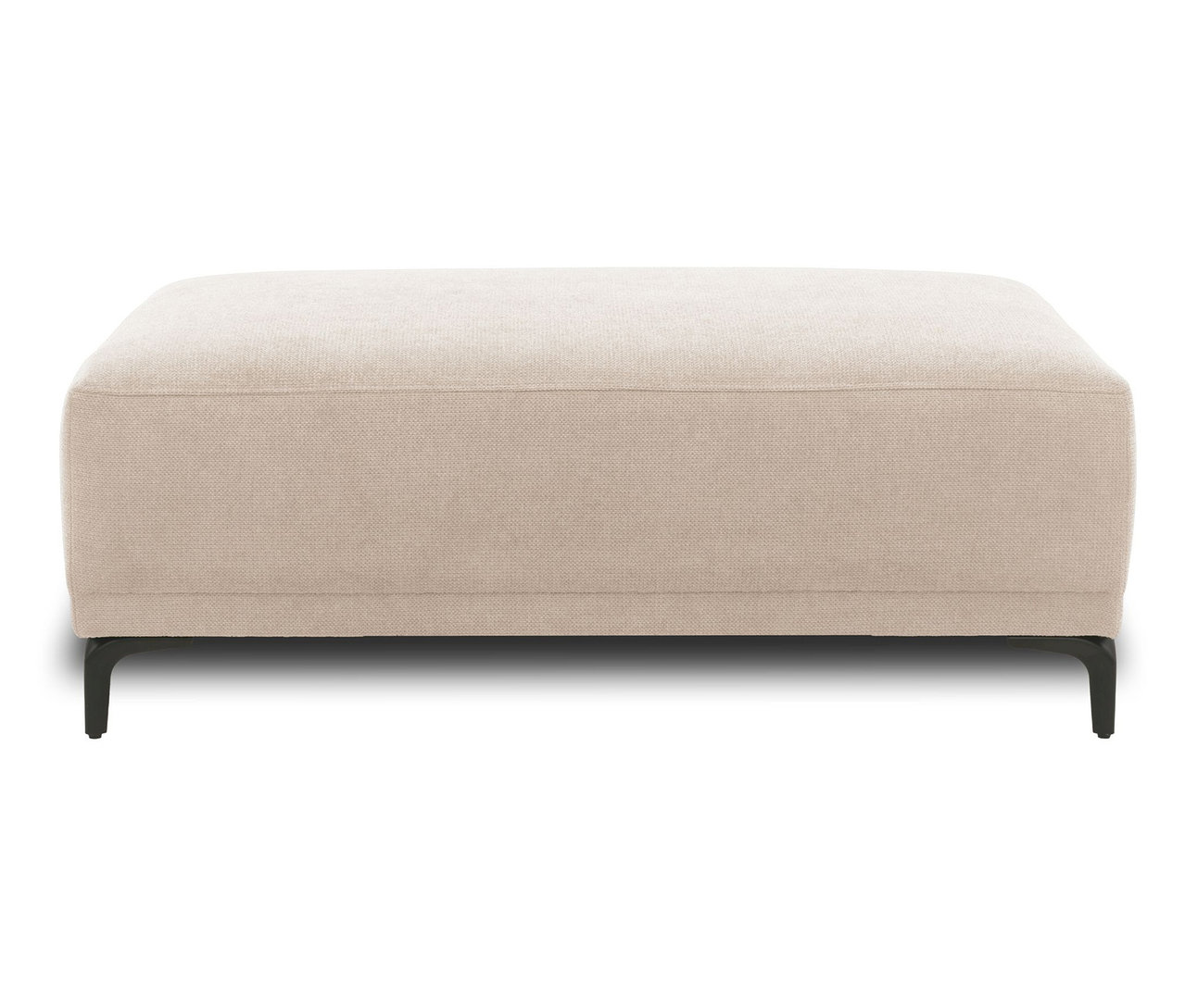 Cremefarbener DOMO Hocker auf weißem Hintergrund.