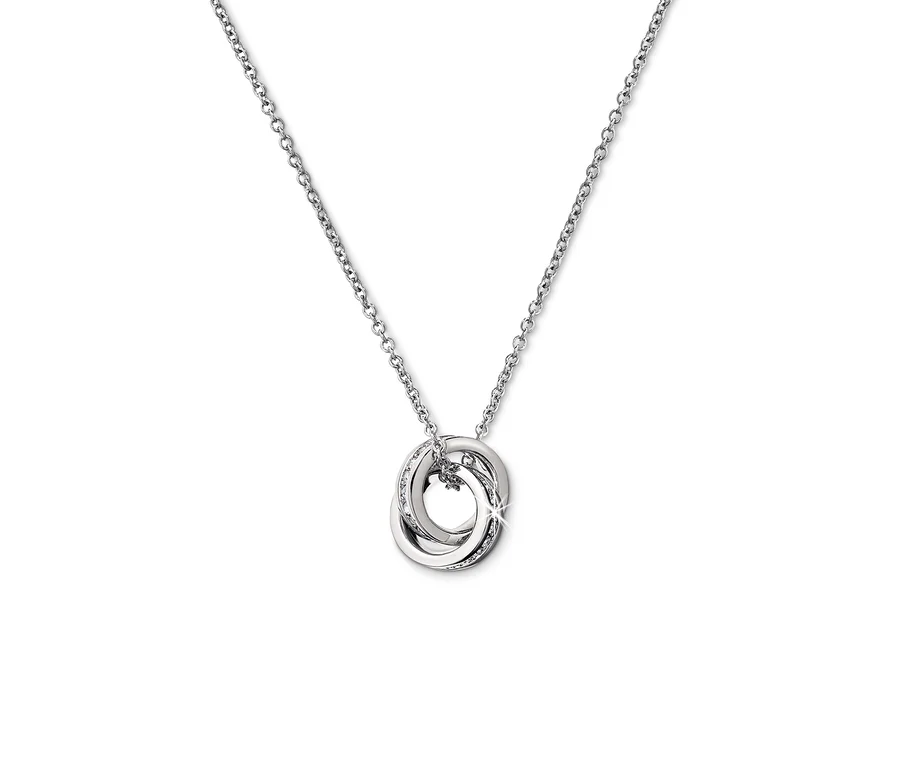 Silberkette mit einem Anhänger, der mit Kristallen von Swarovski® veredelt ist.