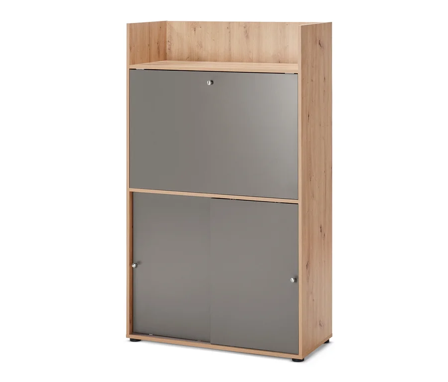 Büroschrank mit Arbeitsfläche.