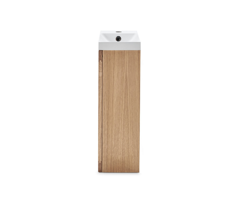 Gästewaschbecken mit Unterschrank.