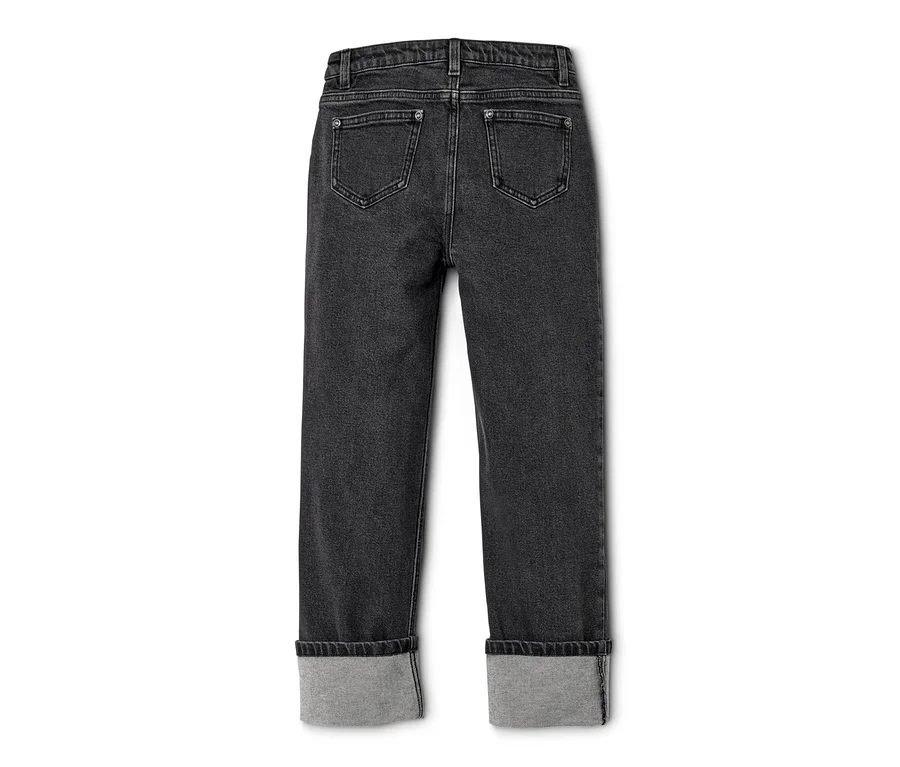 Detailansicht von hinten einer Bootcut-Jeans.