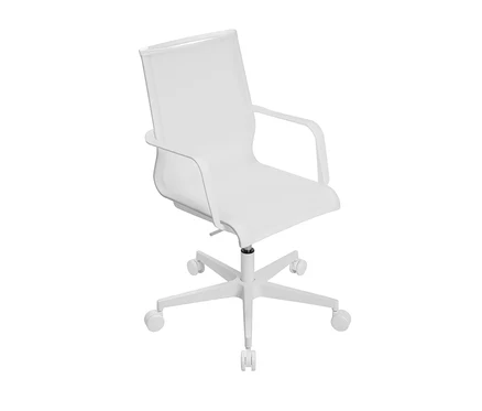 Weißer Topstar Bürostuhl »SITNESS Life 40« vor weißem Hintergrund.