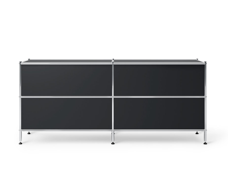 Schwarzes Lowboard Metall »CN3« mit 4 Schubladen.