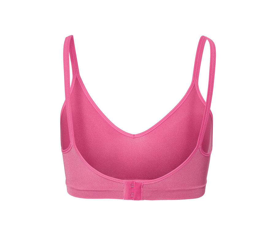 Detail der Rückseite eines Seamless-Soft-BHs, rosé.
