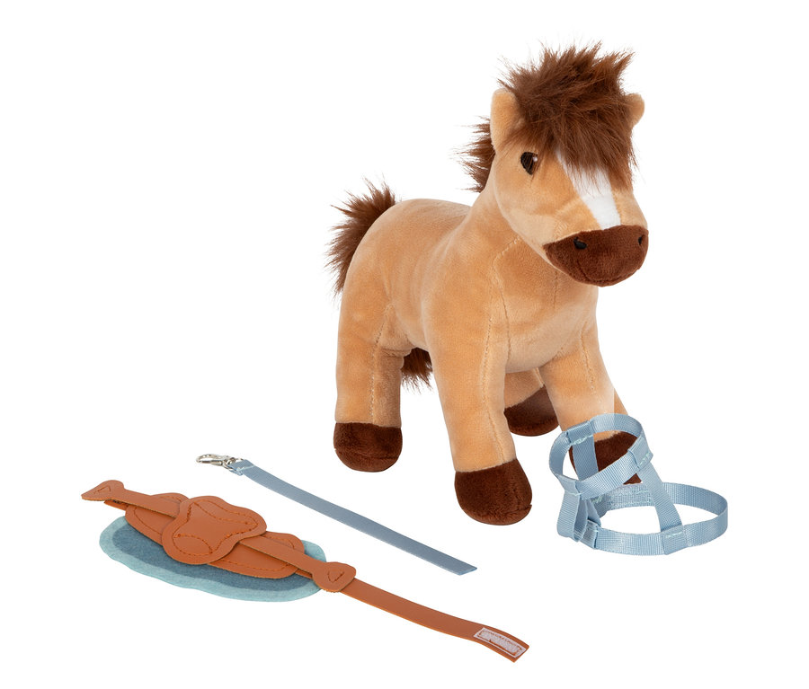 Plüschpferd mit Zubehör aus dem small foot Spiel-Set Pferd mit Stall