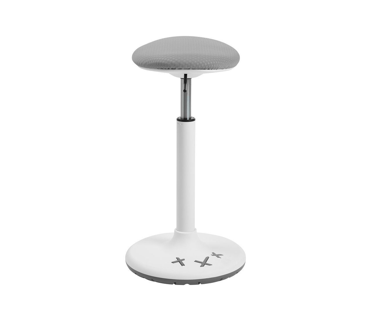 Grauer Topstar »Sitness X Stool 30« Hocker auf weißem Hintergrund.