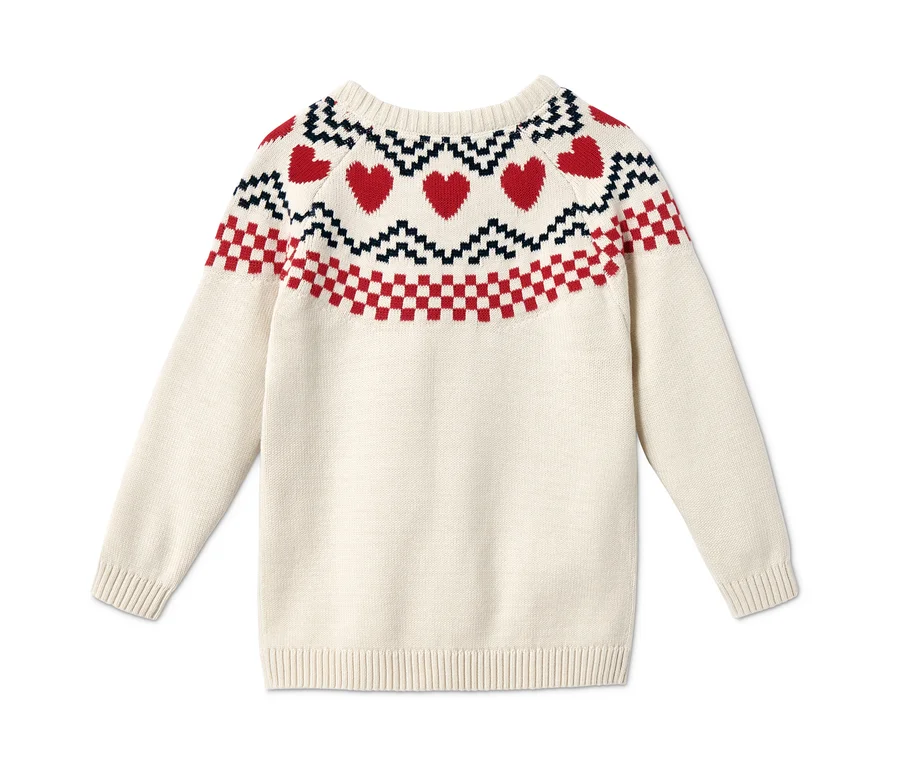 Ein Norweger-Strickpullover.