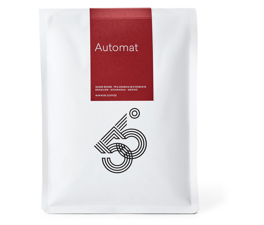 55 Degrees - Automat Caffè Crema - 1 kg Ganze Bohne