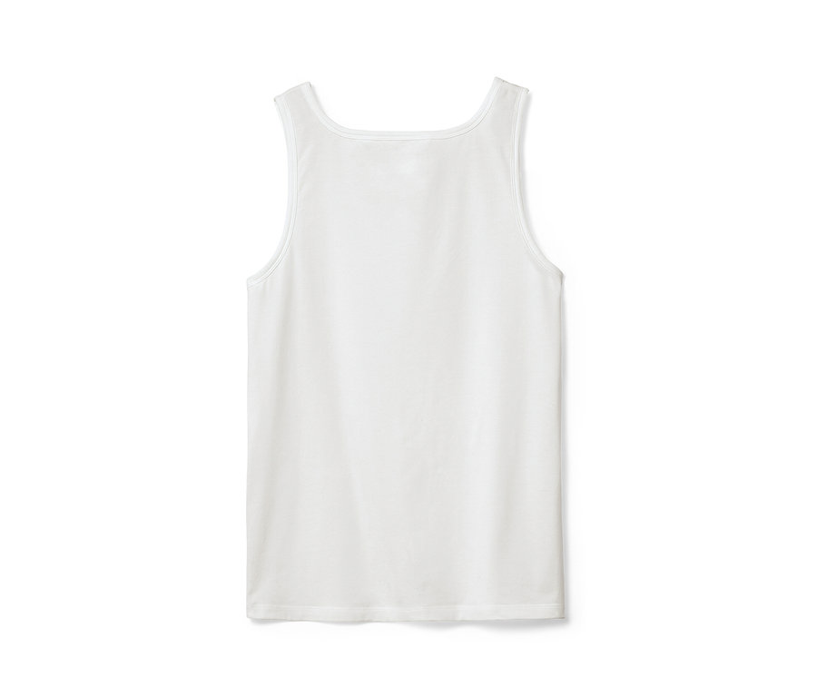 Weißes 2er-Pack Jersey-Unterhemd.