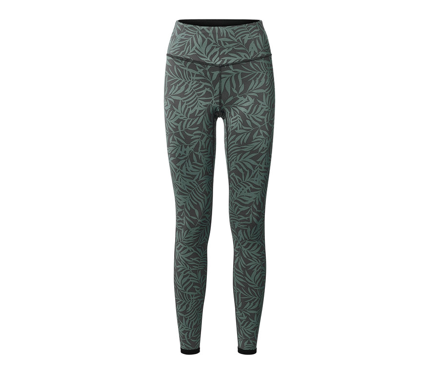 Wende-Sporttight mit Blattdruck.
