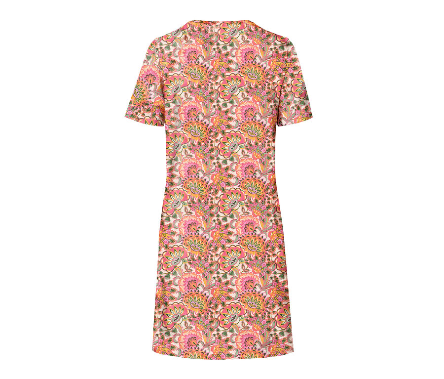 Nachthemd mit kurzen Ärmeln und Blumenmuster.