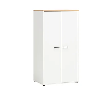 Ein weißer Mehrzweckschrank "Solea" mit matter Oberfläche.