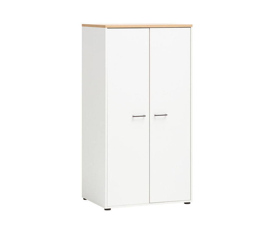 Ein weißer Mehrzweckschrank "Solea" mit matter Oberfläche.