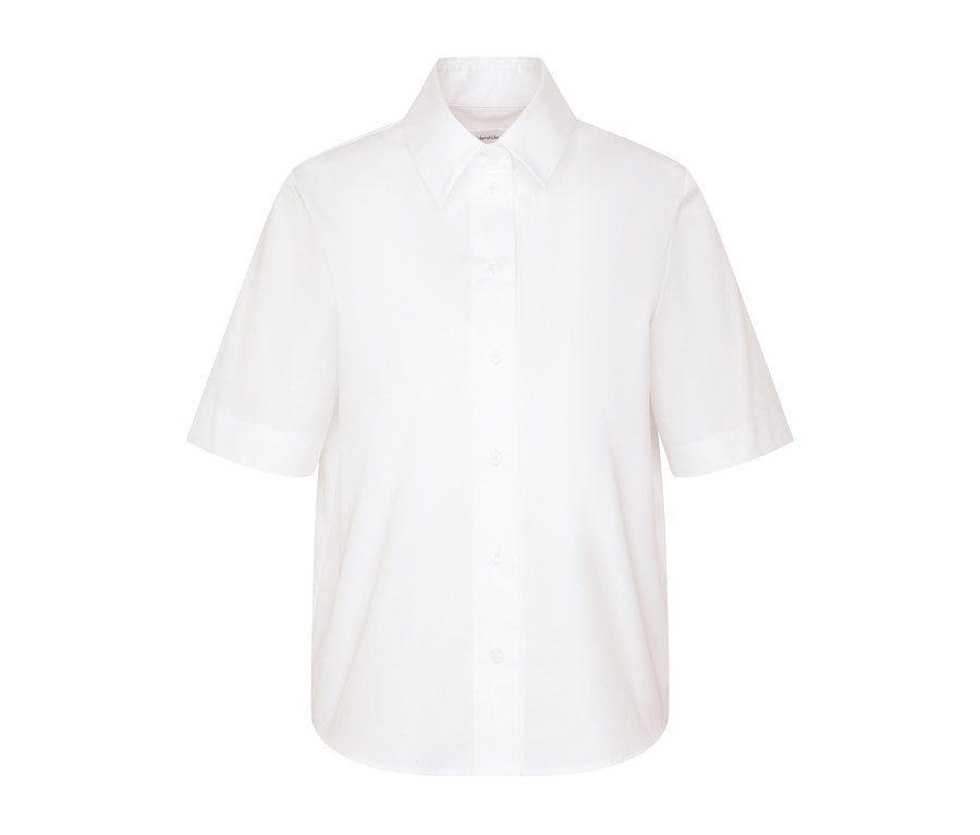 Weiße Seidensticker Kurzarm-Bluse.