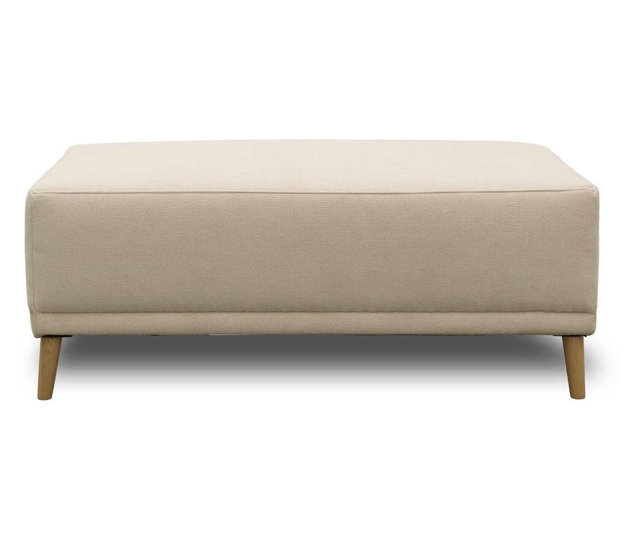 DOMO Hocker »Malmö« in Creme mit Holzfüßen.