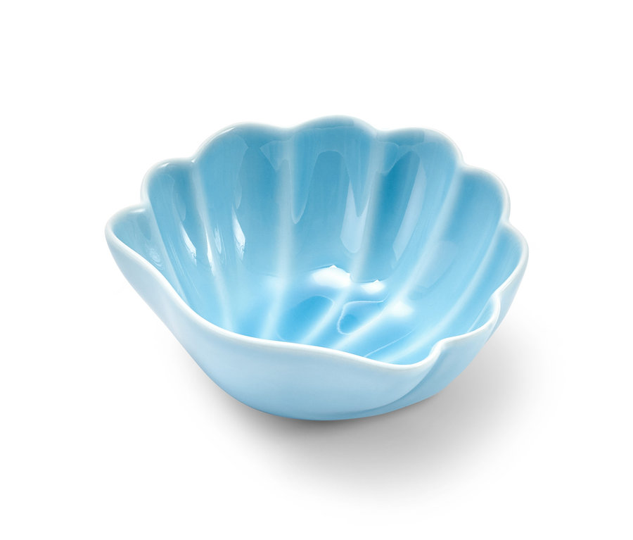Eine kleine blaue Schale, 2 Stück.