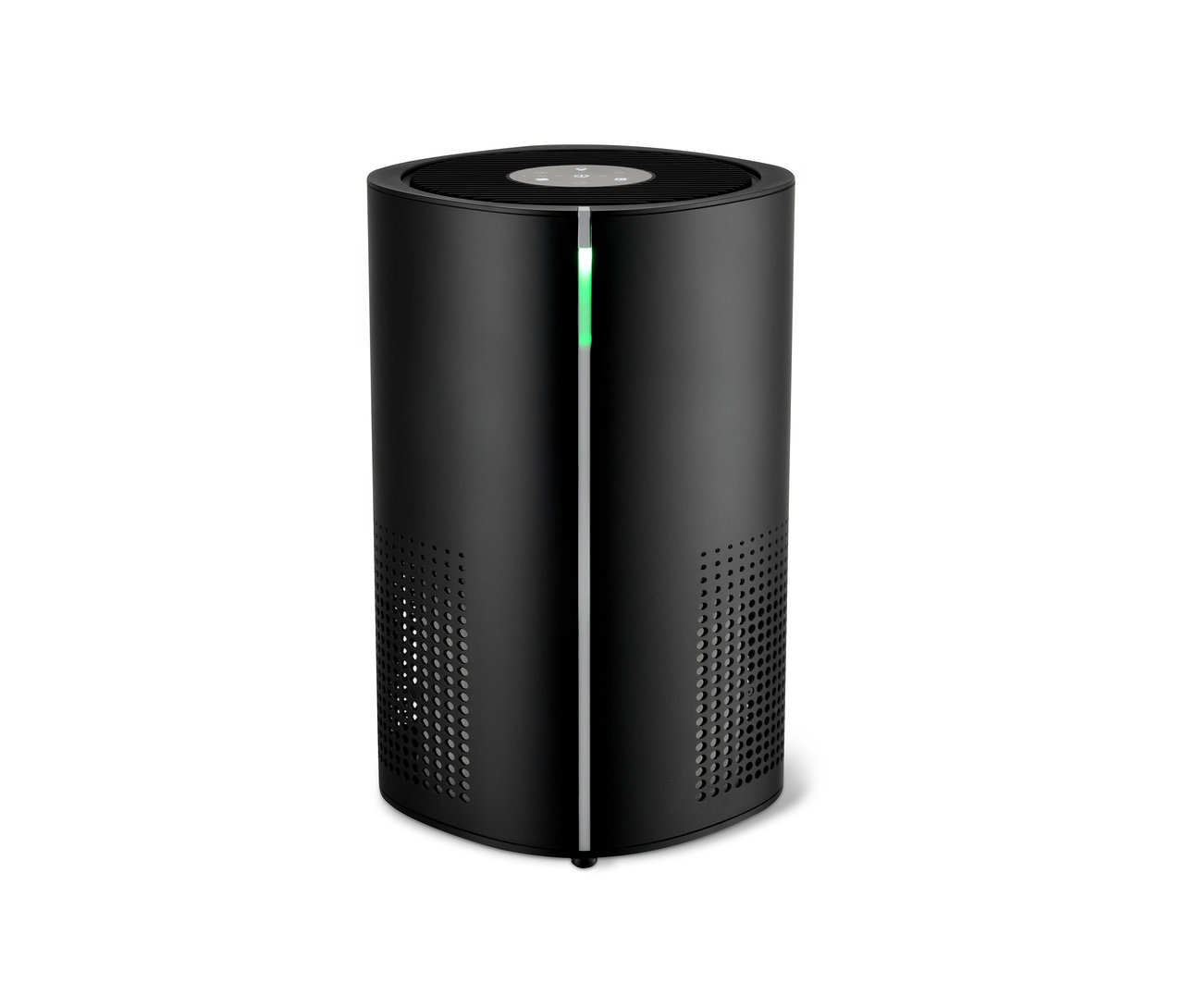 Schwarzer Premier Luftreiniger »PI-CA-250F« mit perforiertem Design.