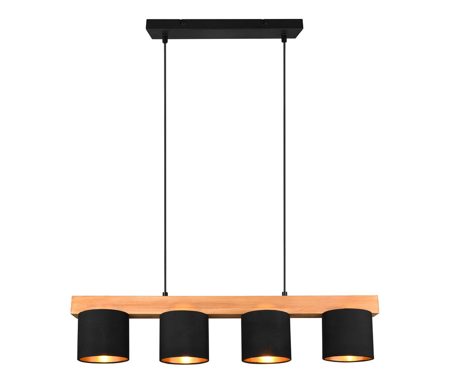 Schwarze Trio Pendelleuchte »Cameron«.