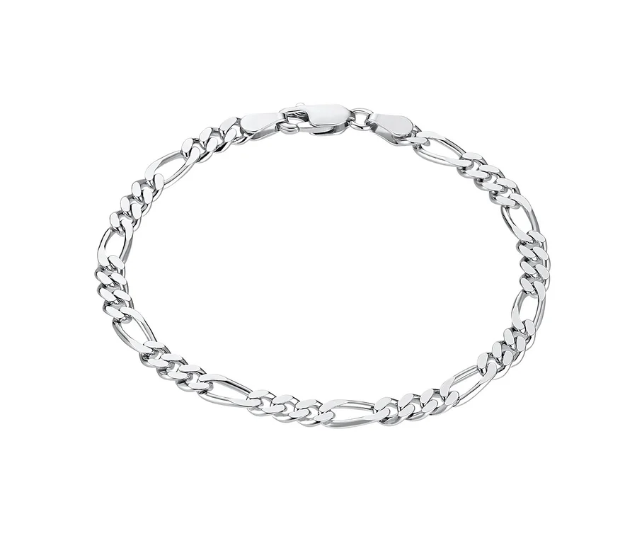 Silbernes Armband mit einem Karabinerverschluss.