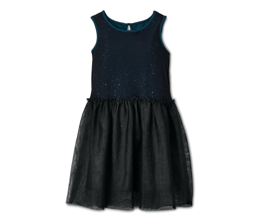 Ein schwarzes Tüllkleid.