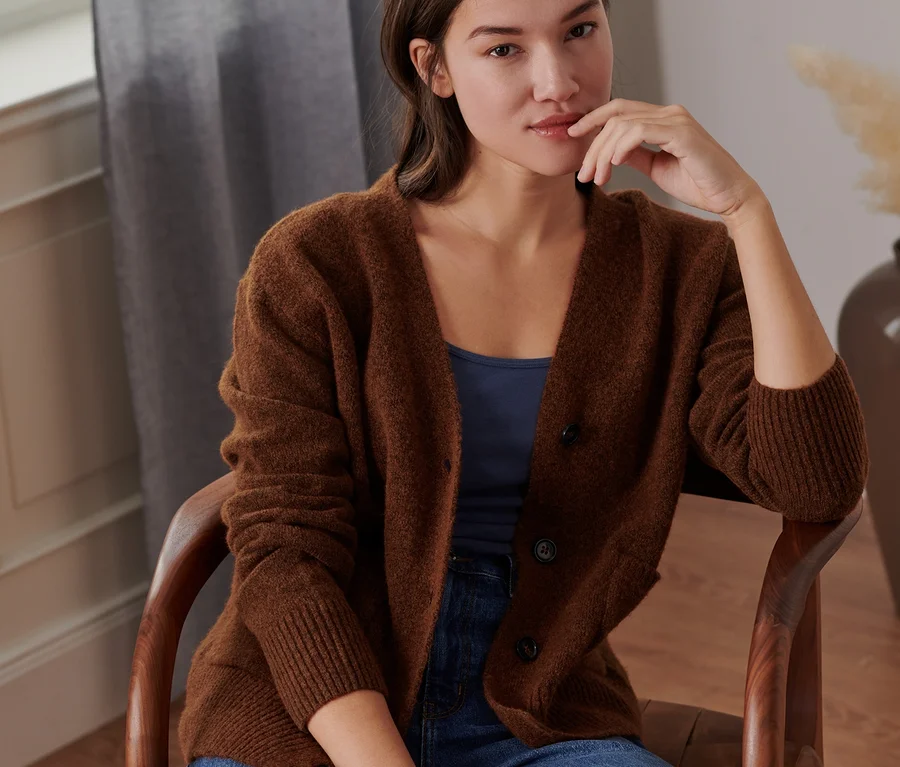 Strickjacke mit Wolle bei Tchibo kaufen | 166489
