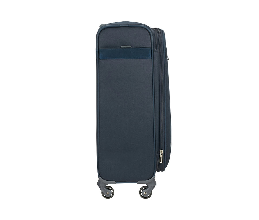 Detailaufnahme von einem marineblauen Samsonite CITYBEAT SPINNER, mittel.
