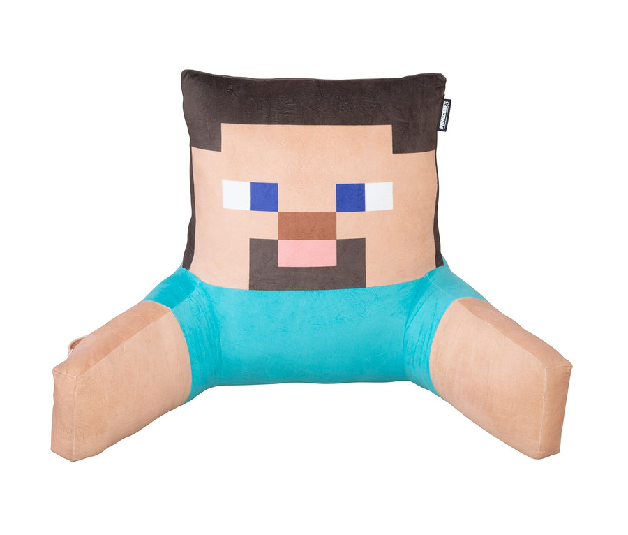 Minecraft Relaxkissen, Steve auf weißem Hintergrund.