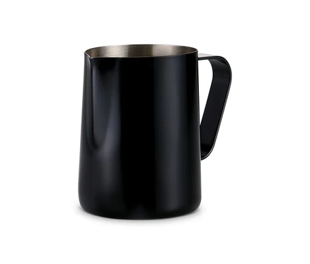 Schwarzes Milchkännchen mit Griff, 300 ml.