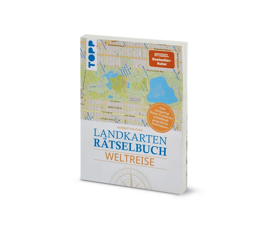 Buch: Landkarten-Rätselbuch »Weltreise«