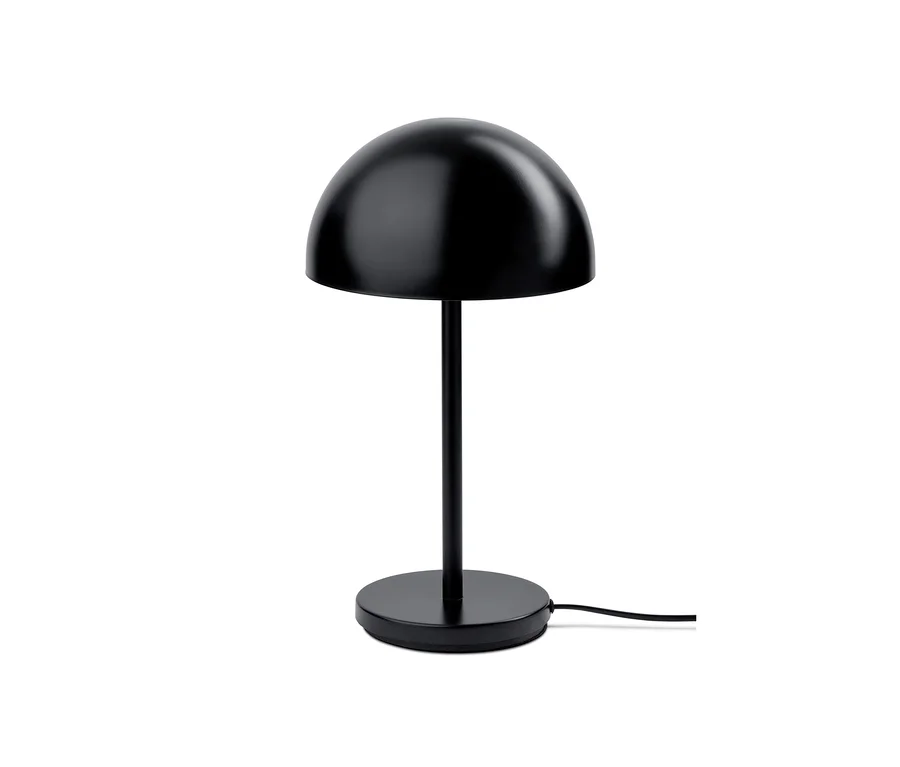 Schwarze LED-Metall-Tischleuchte.