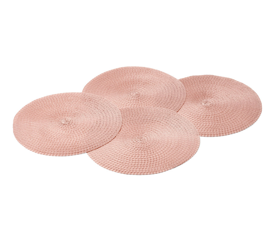 Vier runde Platzsets.