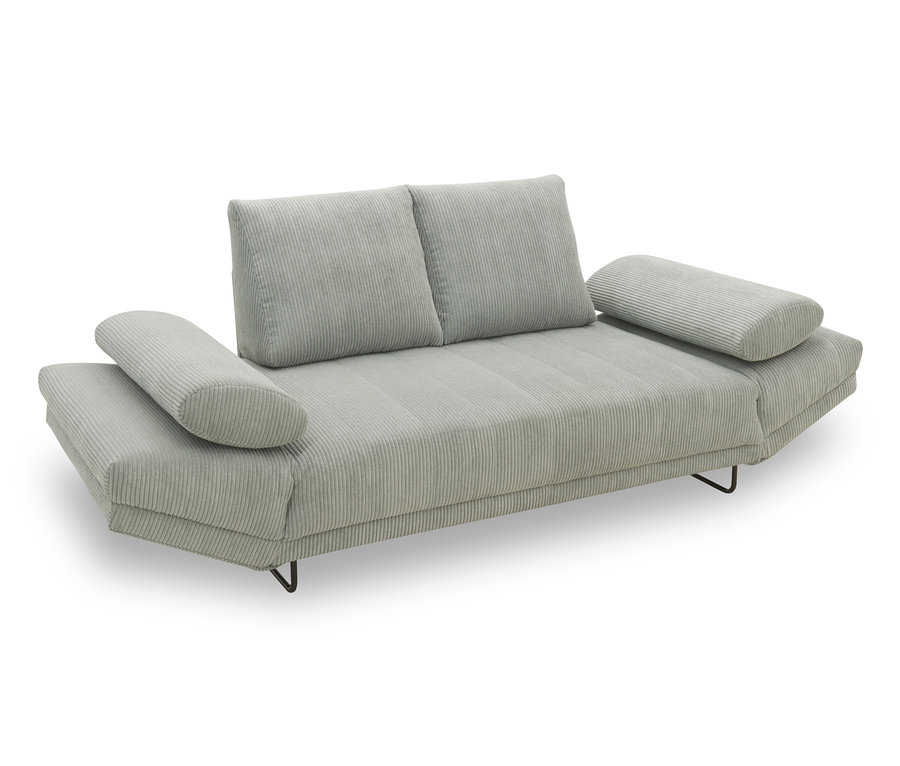 Graues DOMO collection Daybed »Molde Leif55« vor weißem Hintergrund.