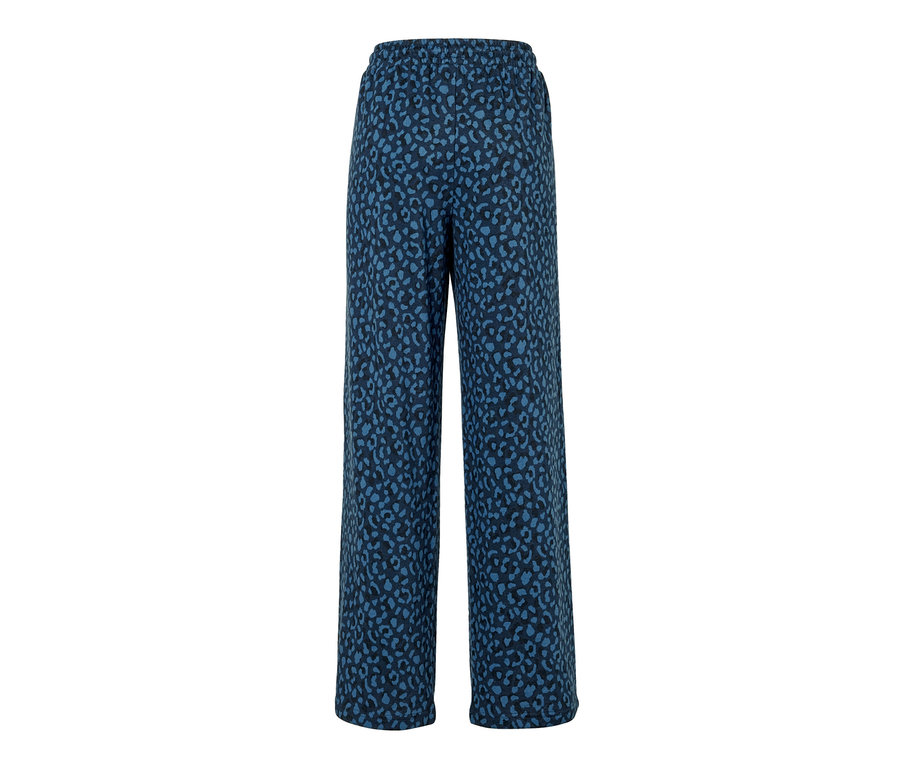 Eine blaue bedruckte Sweathose.