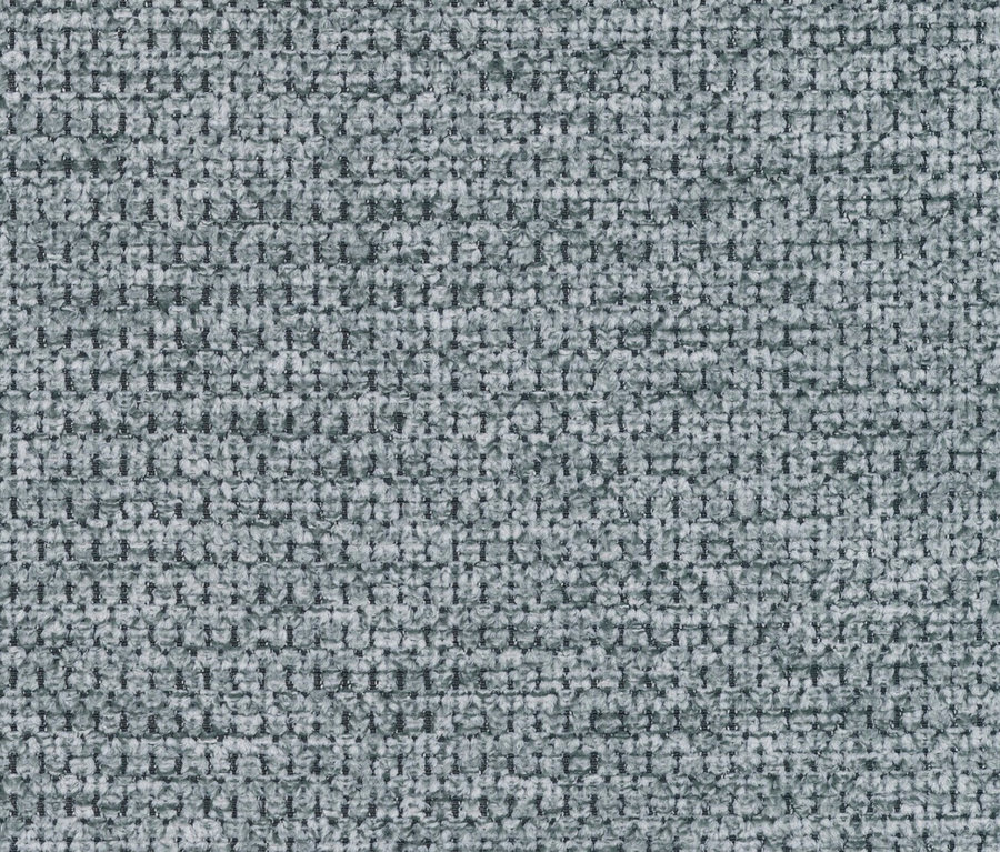 Nahaufnahme eines grauen Stoffbezugs für DOMO Hocker mit Staufach.