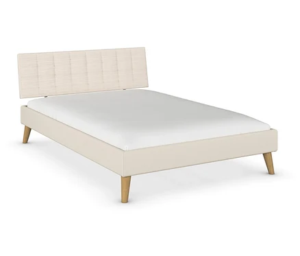 Weißes rauch Bett »Mavi-Extra« mit Polsterkopfteil.