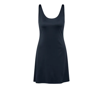 Blaues Sportkleid mit Radler.