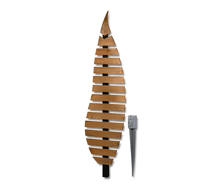 Design-Rankgerüst »Abstractus« aus Holz und Metall mit Erdspieß.