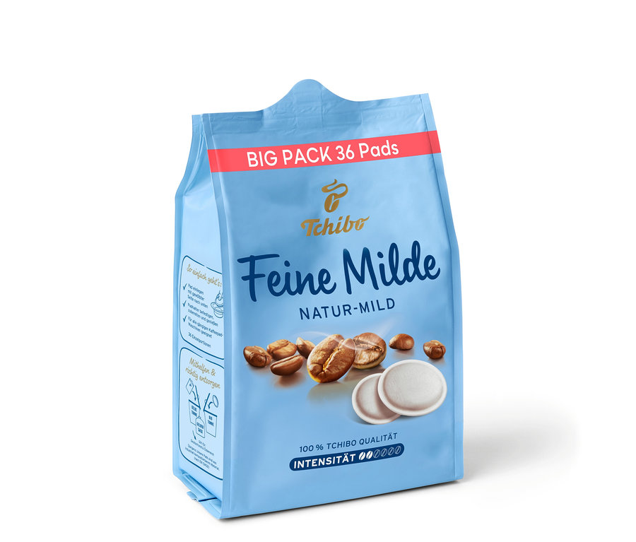 Eine Packung Feine Milde Pads - 36 Pads von Tchibo.