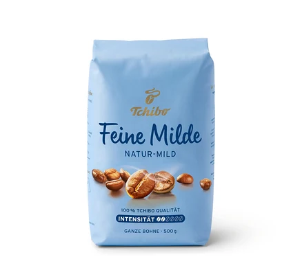 Eine Packung Feine Milde Kaffeebohnen.