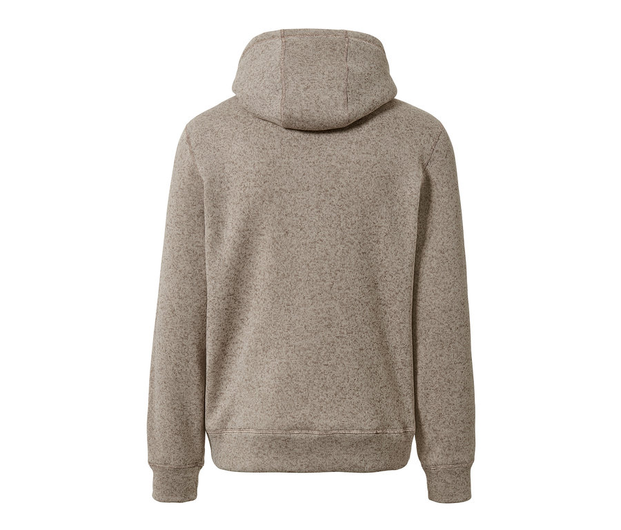 Rückansicht eines Strickfleece-Midlayers.