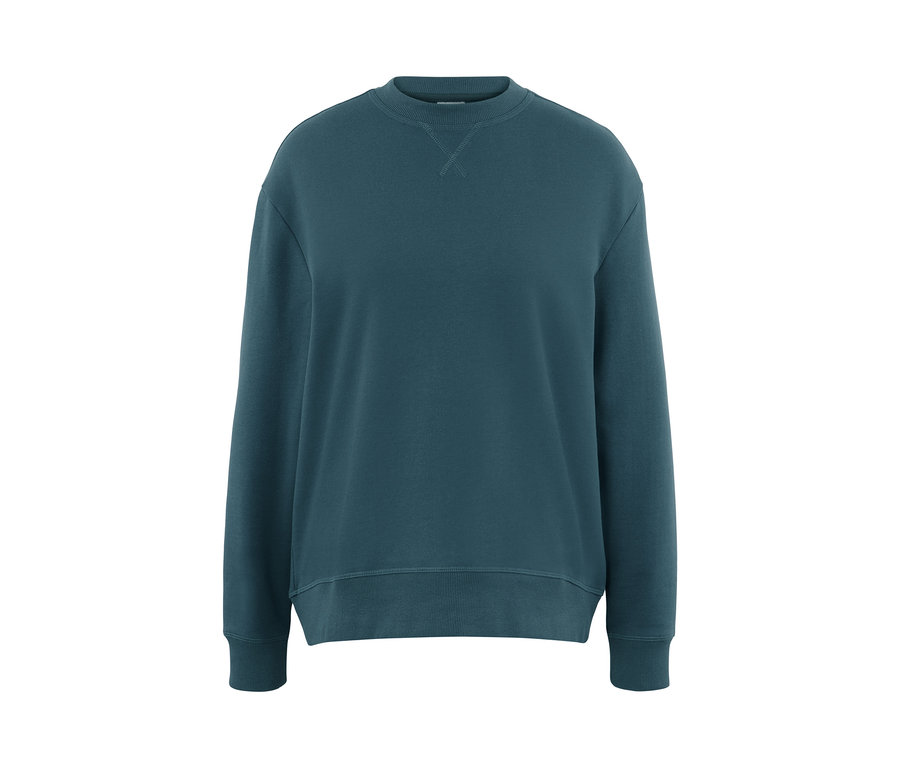 Dunkelsmaragdgrünes Oversized Yogasweatshirt.