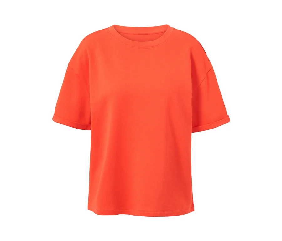 Orangefarbenes Lounge-Sweatshirt.