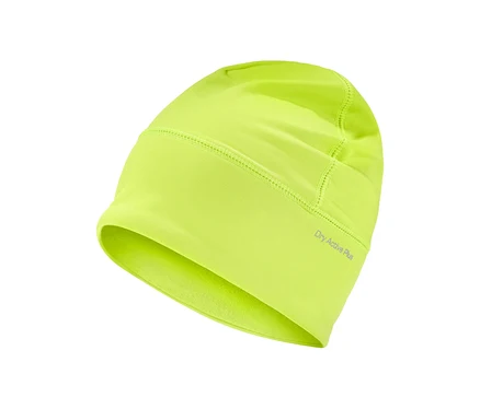 Detailansicht einer Thermo-Funktionsmütze in Lime.