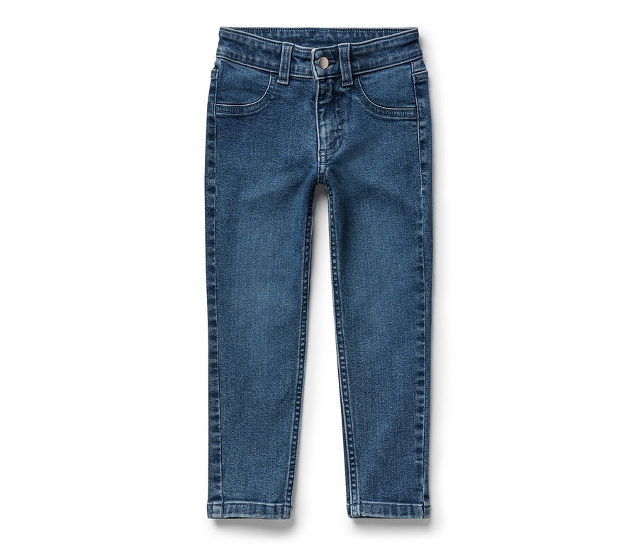 Blaue Kinder-Jeans – Fit »Jonas« liegt auf einem weißen Hintergrund.