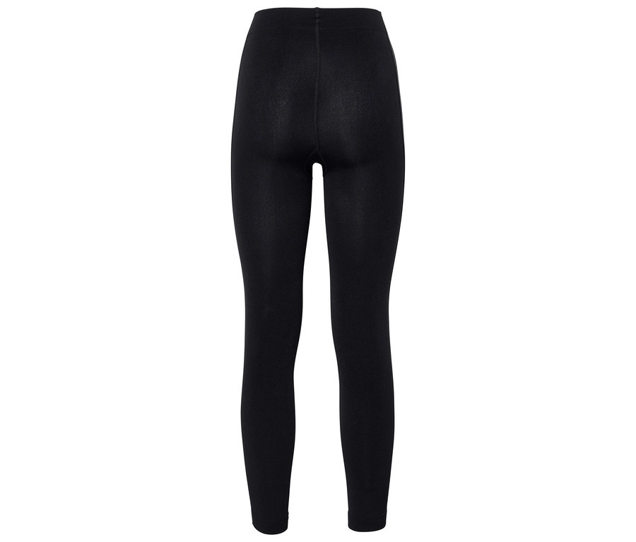 Schwarze Leggings, Rückansicht.