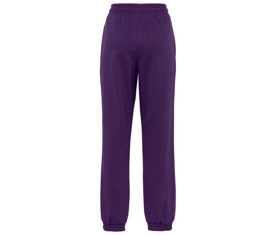 Lila Jogginghose mit elastischem Bund und Bündchen.