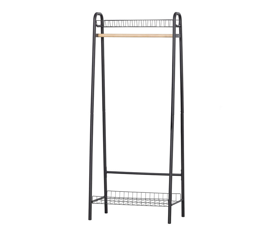 Schwarzer Woood Metall-Kleiderständer »Jovi«.